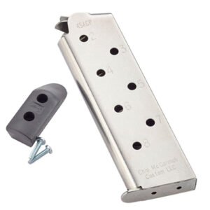 .45 MATCH GRADE 8RD MAG W/PAD, STAINLESS STEEL