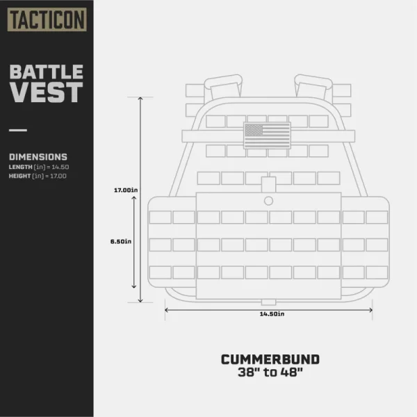 Tacticon Battle Vest V1 Plate carrier Velcro - Image 6