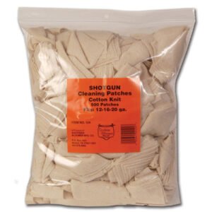 COTTON KNIT CLEANING PATCHES - 3X3, UNIVERSAL SHOTGUN, 500 BULK BAG