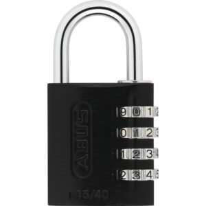 COMBINATION LOCK 145 - 4-DIAL, BLACK