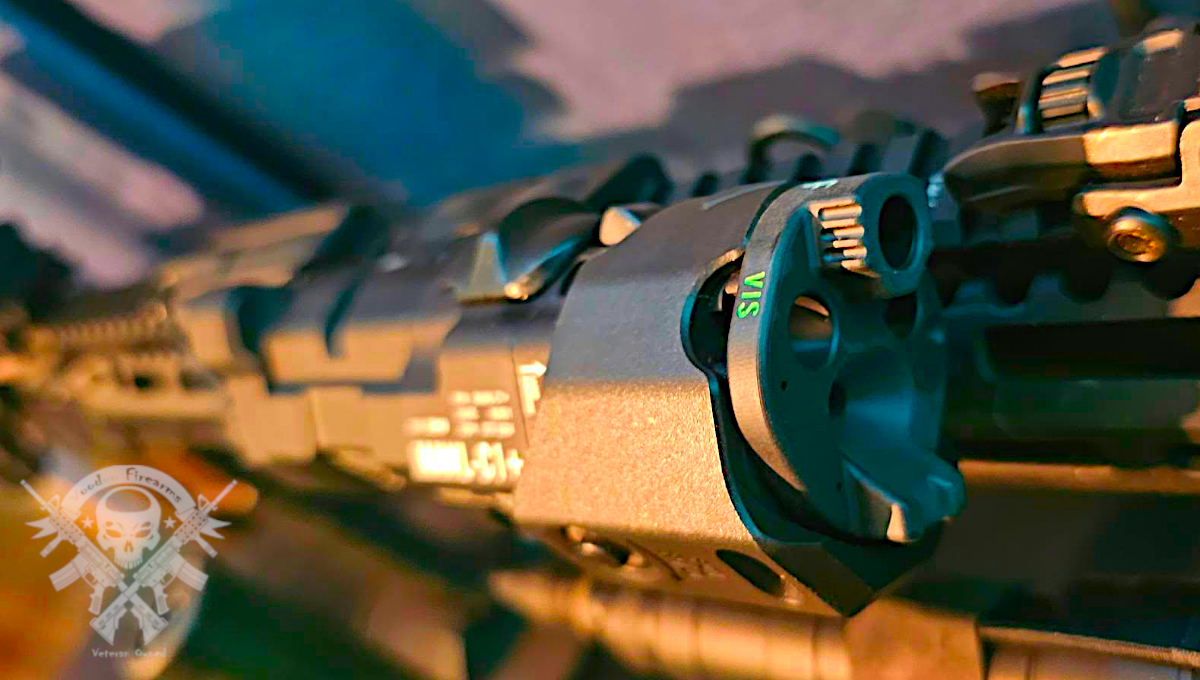 BE Meyers MAWL C1+ mounted on AR-15 with LPVO and suppressor for night vision–ready rifle setup