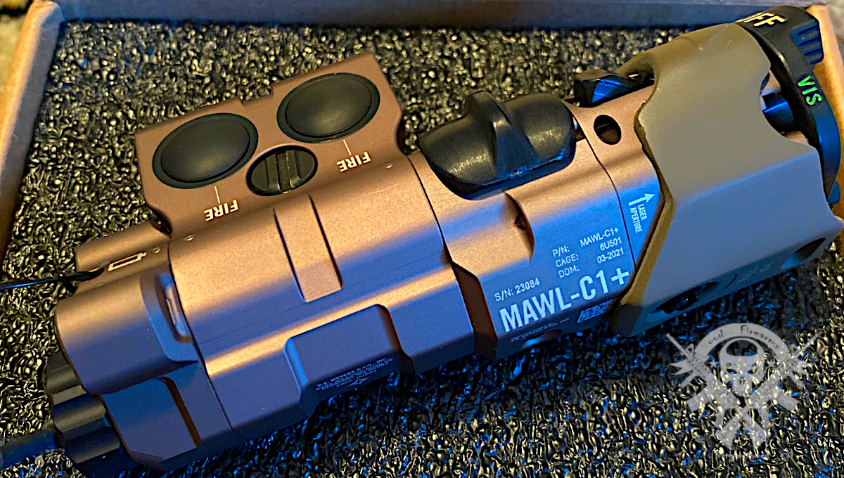 BE Meyers MAWL C1+ laser system in box with accessories – premium civilian night vision IR laser