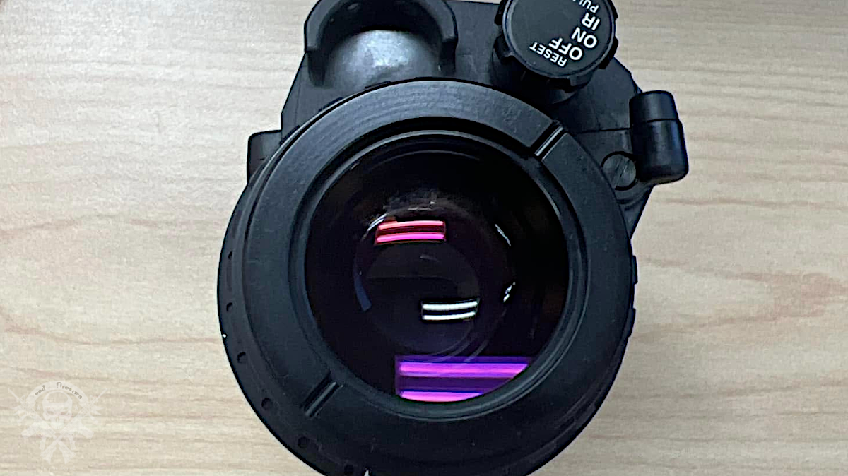 Armasight PVS-14 Gen 3 Pinnacle night vision monocular objective lens close-up