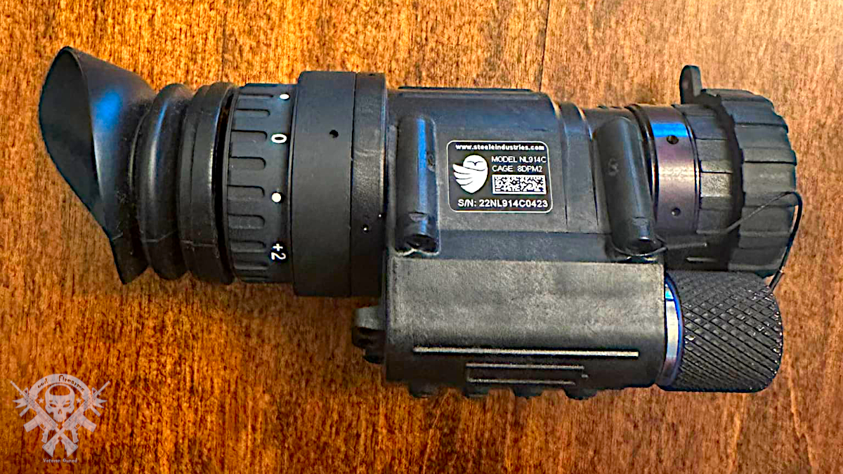 Steele Industries L3 unfilmed PVS-14 Gen 3 night vision monocular side profile