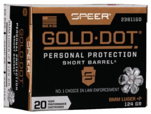 SPR 9MM+P 124GR GOLD HPSB 20RD