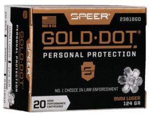 SPR 9MM 124GR GOLD HP 20RD