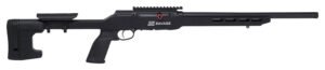 Savage Arms 47248 A22 Precision Full Size 22 LR 10+1 18" Matte Black Heavy Threaded Barrel, Matte Black Picatinny Rail Carbon Steel Receiver, Matte Black MDT ACC Aluminum Chassis, Black Polymer Grip,