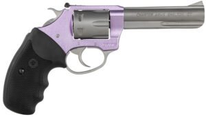 Charter Arms 52242 Pathfinder Lite 22 LR 8rd 4.20" Matte Stainless Stainless Steel Barrel, Lavender Aluminum Frame, Matte Stainless Cylinder, Black Finger Grooved Rubber Grip, Exposed Hammer