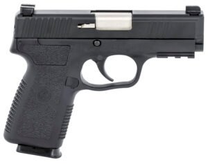 Kahr Arms KP90S94N P9-2  9mm Luger 7+1 3.60" Barrel, Black Finish Picatinny Rail Frame, Serrated Matte Black Stainless Steel Slide, Textured Polymer Grip & TruGlo Night Sights