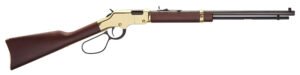 Henry H004ML Golden Boy Large Loop Full Size 22 WMR 12+1 20.50" Blued Octagon Barrel, Brasslite Brass Drilled & Tapped Receiver, American Walnut Fixed Stock, Right Hand