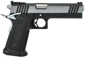 TriStar 85674 SPS Pantera 1911 9mm Luger 18+1 5" Stainless Steel Barrel, Black Chrome Serrated Steel Slide, Black Steel Frame w/Beavertail, Black Polymer Grip, Right Hand