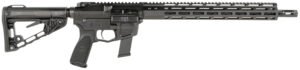 Wilson Combat TRAR9GB91610 AR9G Carbine 9mm Luger 17+1 16" Black Match Grade Threaded Barrel, Black Armor-Tuff Aluminum Receiver, M-LOK Handguard, Black Synthetic Rogers Super-Stoc w/Cam-Lock Stock