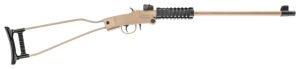 Chiappa Firearms 500255 Little Badger  Full Size 22 LR 1 Shot, 16.50" Desert Sand Cerakote Steel Threaded Barrel, Desert Sand Cerakote Quad Picatinny Receiver, Desert Sand Cerakote Underfolding Wire F
