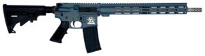 Great Lakes Firearms GL15223SSBLU AR-15 223 Wylde 30+1 16" Stainless Barrel, Blue Titanium Cerakote Receiver, Full Picatinny Rail, Black Collapsible Stock, Polymer Grip