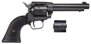 Heritage Mfg SRR22MBS4PG Rough Rider 22 LR/22 WMR 6 Shot, 4.75" Black Satin Steel Barrel, Frame & Cylinder, Black Polymer Grip, Exposed Hammer