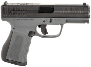 FMK FMKG49DG G3  9mm Luger 14+1 4" Stainless Steel Barrel, Black Optic Cut/Serrated Carbon Steel Slide, Dark Gray Polymer Frame w/Picatinny Rail, Black Backstrap Grip