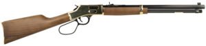 Henry H006GMLL Side Gate 357 Mag/38 Special 10+1 20" Blued Octagon Barrel, Polished Brass Rec, American Walnut Stock, Adj. Sight, Large Loop Lever