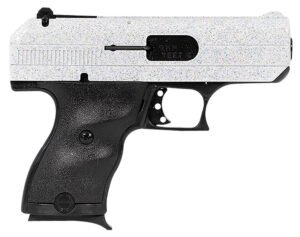 Hi-Point 916WHSP C9 9mm Luger 8+1 3.50" Black Steel Barrel, Hydro-Dipped White Sparkle Serrated Slide, Black Polymer Frame, Black Polymer Grips