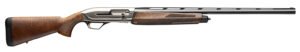 Browning 011779205 Maxus II Upland Full Size 12 Gauge Semi-Auto 3" 4, 2 3/4" Shells 26" Matte Blued Vent Rib Barrel, Satin Nickel Aluminum Receiver,  Grade I Turkish Walnut Wood Stock w/Adj Shim