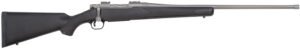 Mossberg 28245 Patriot Full Size 6.5 PRC 4+1 24" Stainless Cerakote Fluted Threaded Barrel, Drilled & Tapped Stainless Cerakote Receiver, Black Fixed Synthetic Stock