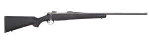 Mossberg 28259 Patriot Full Size 450 Bushmaster 4+1 20" Stainless Cerakote Fluted Threaded Barrel, Drilled & Tapped Stainless Cerakote Receiver, Black Fixed Synthetic Stock