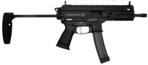 Grand Power 850003223131 SP9A1 Stribog 9mm Luger 30+1 8" Black Threaded Barrel, M-LOK Handguard, Black Aluminum Picatinny Rail Receiver, Black PDW Tailhook Brace, Black Polymer Grip, Thread Protector
