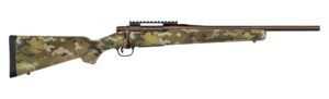 Mossberg 28279 Patriot Compact 450 Bushmaster 4+1 18" Patriot Brown Cerakote Threaded Bull Barrel, Patriot Brown Cerakote Steel Receiver w/Picatinny Rail, MultiCam Fixed Synthetic Stock