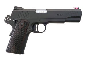 T R Imports 191145BLACK 1911 45 ACP 7+1 Overall Black, Black Polymer Grip