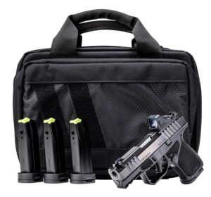 Rost Martin RM1SBLKOSP(COMP)SPL RM1S Comp Bundle 9mm Luger 12+1 15rd 3.60" Compensated Barrel, Black Nitron Steel Integrated Compensator/Serrated w/Optic Slide, Black Polymer Frame w/Picatinny Rail, T