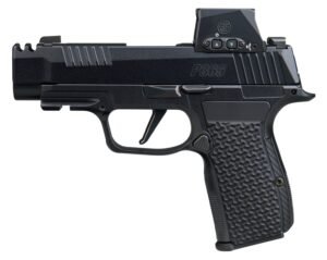 Sig Sauer P365 AXG LUXE w/Optic Micro-Compact 380 ACP 12+1 3.10" Black Barrel, Black Pearlescent Cerakote Stainless Steel Integrated Compensator/Optic Ready/Serrated Slide, Black Frame w/Picatinny Ra