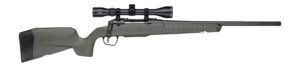 Savage Arms 33163 Axis 2 XP w/Optic 6.5 Creedmoor 4+1 20" Matte Black Carbon Steel Threaded Barrel, Drilled & Tapped Receiver, OD Green Synthetic Fixed w/Pistol Grip Stock, 3-9x40mm Duplex Scope, Righ