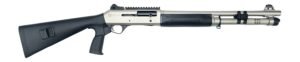 Panzer Arms PAM4MTSSS M4 12 Gauge Semi-Auto 3" 5+1 18.50" Nickel Barrel, Nickel Aluminum Receiver w/Picatinny Rail, Black Fixed Synthetic Stock, Black Polymer Grip