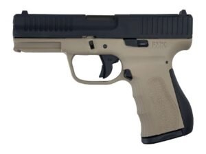 FMK FMKG49TDE G3 Full Size Frame 9mm Luger 14+1 4.50" Polished Threaded Barrel, Black Carbon Steel Optic Ready/Serrated Slide, Dark Earth Polymer Frame w/Accessory Rail, Textured Grip