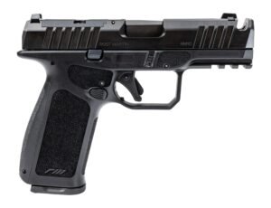 Rost Martin RM1CXBLKOSP10CA(COMP) RM1X Comp Compact 9mm Luger 10+1 4" Black Compensated Match Grade Barrel, Black Nitrocarburized Steel Optic Ready/Serrated Slide, Black Polymer Frame w/Picatinny Rail