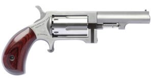 North American Arms SW250 Sidewinder Small Frame 22 WMR 5 Shot 2.50" Stainless Steel Barrel, Frame & Cylinder, Rosewood Birdshead Grip Exposed Hammer