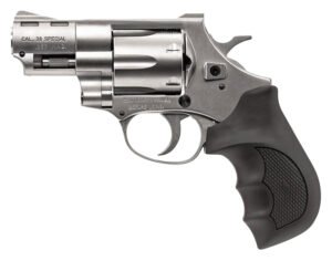 Weihrauch Guns 770127 Windicator 357 Mag 6rd Shot 2" Nickel Steel Barrel & Cylinder w/Aluminum Frame Black Rubber Grip