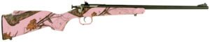 Crickett KSA2161 Youth 22 LR 1rd 16.12" Blued Single Shot Barrel, Blued Stainless Steel Receiver, Mossy Oak Pink Blaze Fixed Synthetic Stock, Right Hand