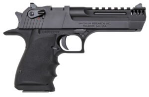 Magnum Research DE357L5IMB Desert Eagle L5 357 Mag 5" with Muzzle Brake 9+1 Black Hardcoat Anodized Aluminum Frame Black Carbon Steel Slide Black Hogue Wraparound Rubber Grip