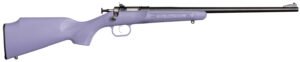 Crickett KSA2306 Youth 22 LR 1rd 16.12" Blued Barrel & Receiver, Fixed Front/Adjustable Rear Peep Sights, Purple Synthetic Stock w/11.5" LOP, Rebounding Firing Pin Safety