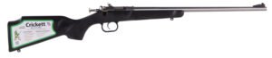 Crickett KSA2295 Youth 22 WMR 1rd 16.12" Blued Barrel & Receiver, Fixed Front/Adjustable Rear Peep Sights, Black Synthetic Stock w/11.5" LOP, Rebounding Firing Pin Safety