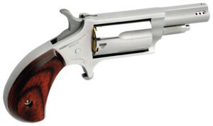 North American Arms 22MP Mini-Revolver  22 WMR 5 Shot 1.63" Stainless Steel Ported Barrel, Stainless Steel Frame & Cylinder, Rosewood Birdshead Grip, Exposed Hammer