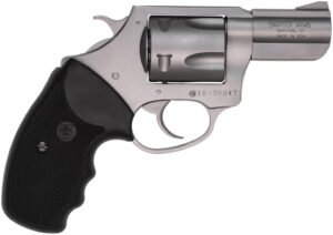 Charter Arms 74020 Pitbull  Large 40 S&W 5 Shot 2.30" Matte Stainless Steel Barrel, Cylinder & Frame w/Black Finger Grooved Rubber Grip