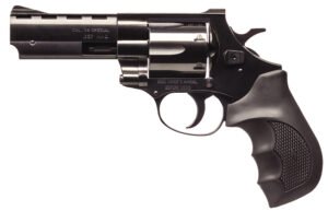 Weihrauch Guns EARB3574 Windicator  357 Mag 6rd 4" Blued Steel Barrel & Cylinder, Compact Blued Steel Frame w/Exposed Hammer, Ramp Front/Fixed Rear Sights, Finger Grooved Black Rubber Grip