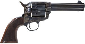 Taylors & Company 4107DE Smoke Wagon Deluxe 357 Mag 6rd 4.75" Blued Cylinder & Barrel Color Case Hardened Steel Frame Checkered Walnut Grip (Taylor Tuned)