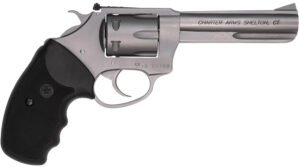 Charter Arms 72242 Pathfinder Target 22 LR, 8 Shot 4.20" Matte Stainless Steel Barrel & Cylinder, Anodized Aluminum Frame w/Black Finger Grooved Rubber Grip, Exposed Hammer