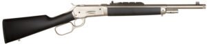 Taylors & Company 220090 1886 Ridge Runner Take Down 45-70 Gov Caliber with 4+1 Capacity, 18.50" Barrel, Matte Chrome Metal Finish & SoftTouch Black Synthetic Stock Right Hand (Full Size)