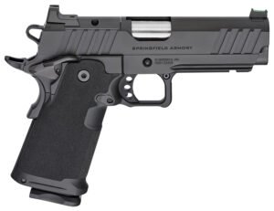Springfield Armory PH9117AOS Prodigy 9mm Luger 20+1/17+1 4.25" Bull Barrel, Black Cerakote Carbon Steel Frame w/Picatinny Acc. Rail, Optic Ready Slide, Polymer Grip, Fiber Optic Sight