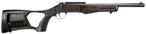 Rossi SSPS45BKIT Survival Stow & Go Bag Kit 45 Colt (Long Colt) 1rd 16" Black Oxide Single Shot Barrel, Black Oxide Picatinny Rail, Thumbhole w/Shell Holder Synthetic Stock, Carry Bag